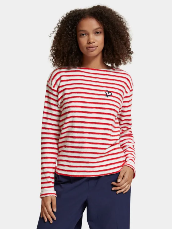Breton striped boxy-fit t-shirt sold by Scotch and Soda