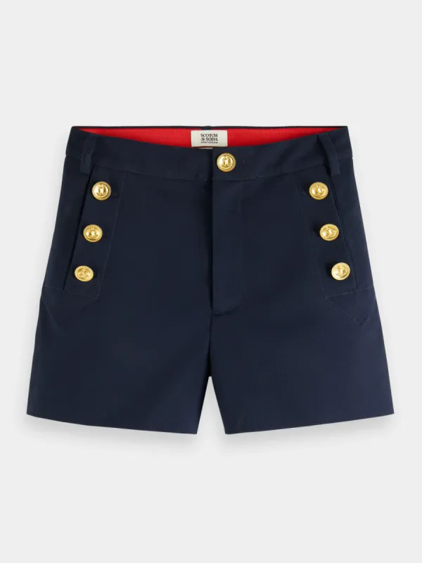 Nautical high-rise sailor short sold by Scotch and Soda