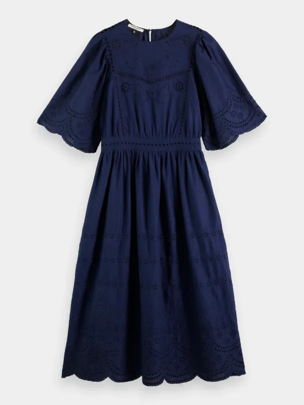 Broiderie anglaise midi dress sold by Scotch and Soda