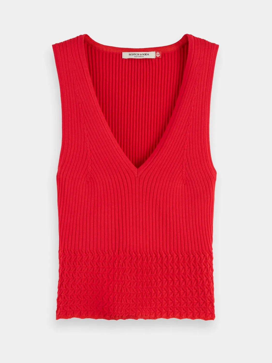 Pointelle knitted tank sold by Scotch and Soda