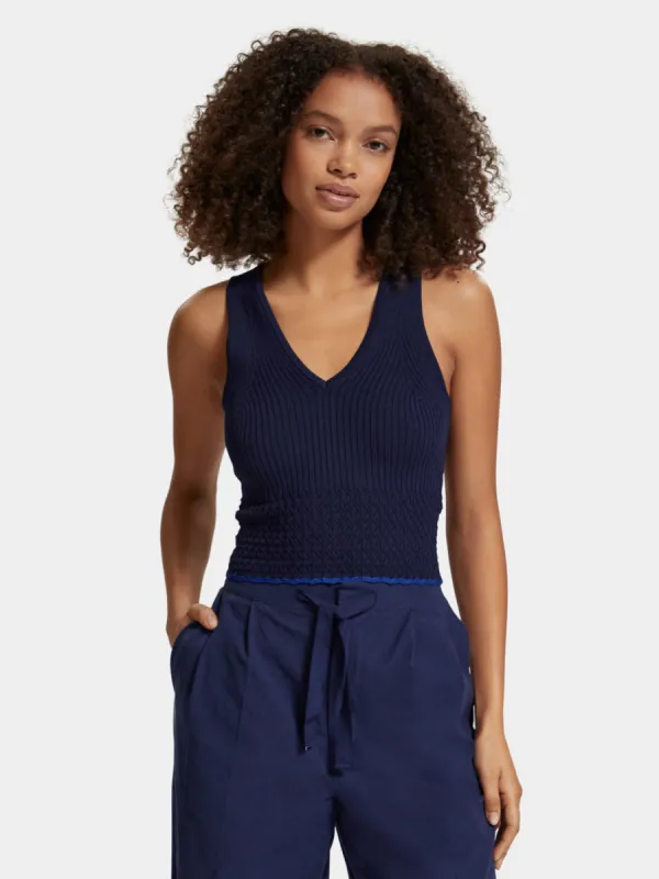 Pointelle knitted tank sold by Scotch and Soda