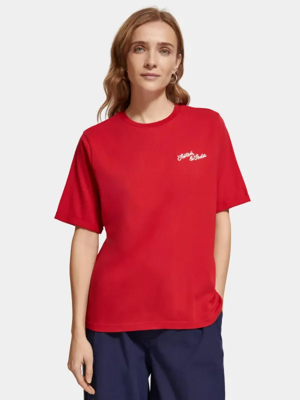 Relaxed-fit embroidered artwork t-shirt sold by Scotch and Soda