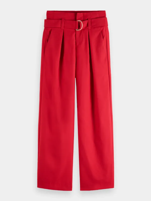 Daisy paper bag pants sold by Scotch and Soda