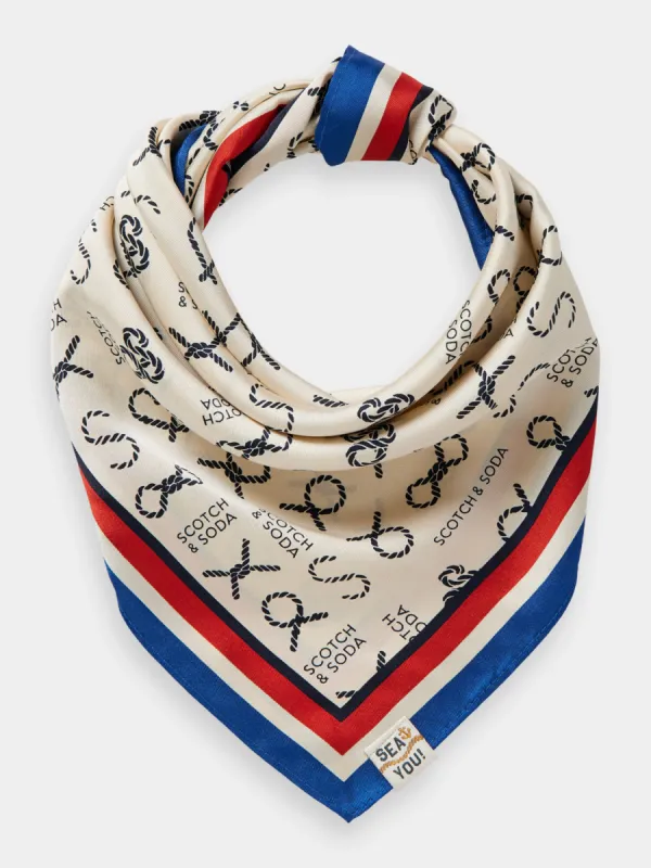 Printed square scarf sold by Scotch and Soda