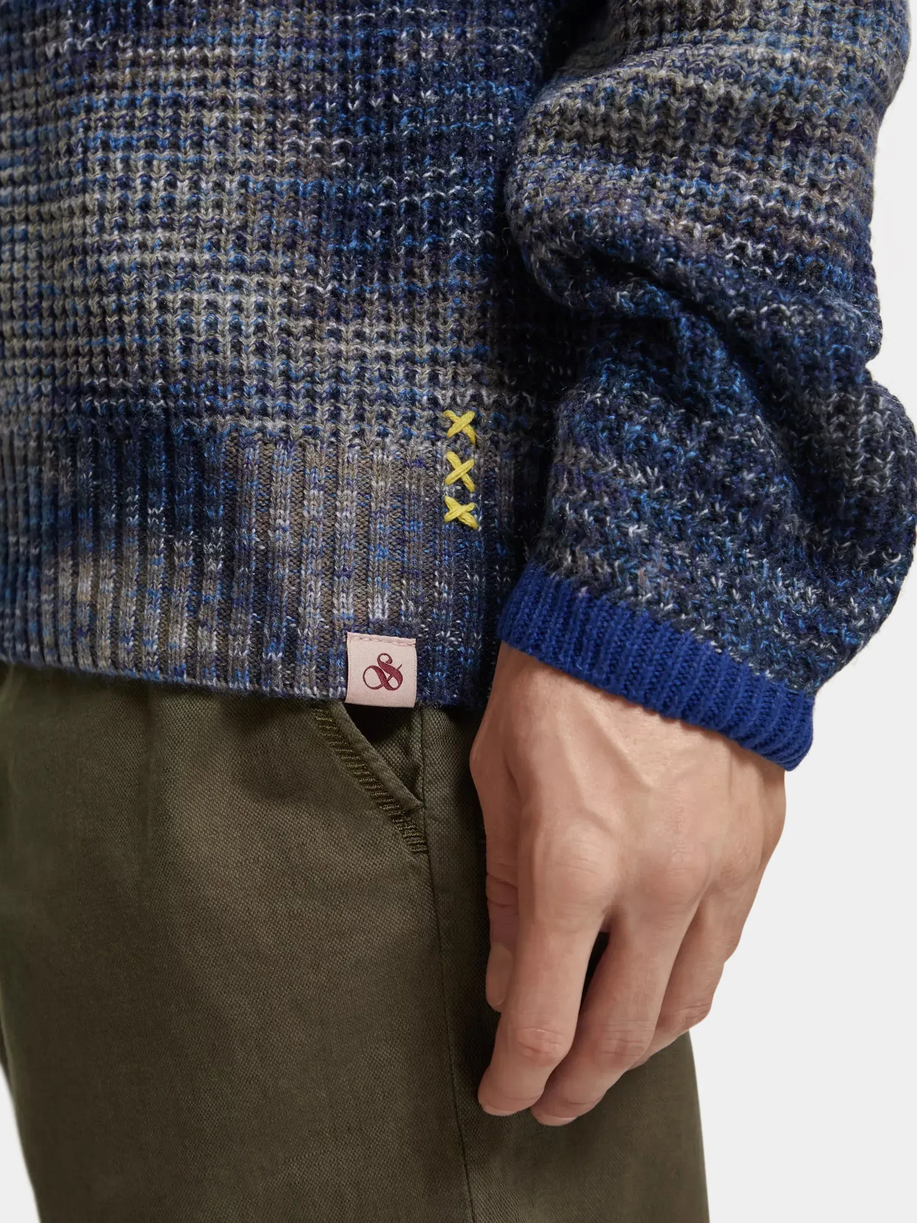 Waffle melange pullover sold by Scotch and Soda product image thumbnail 5