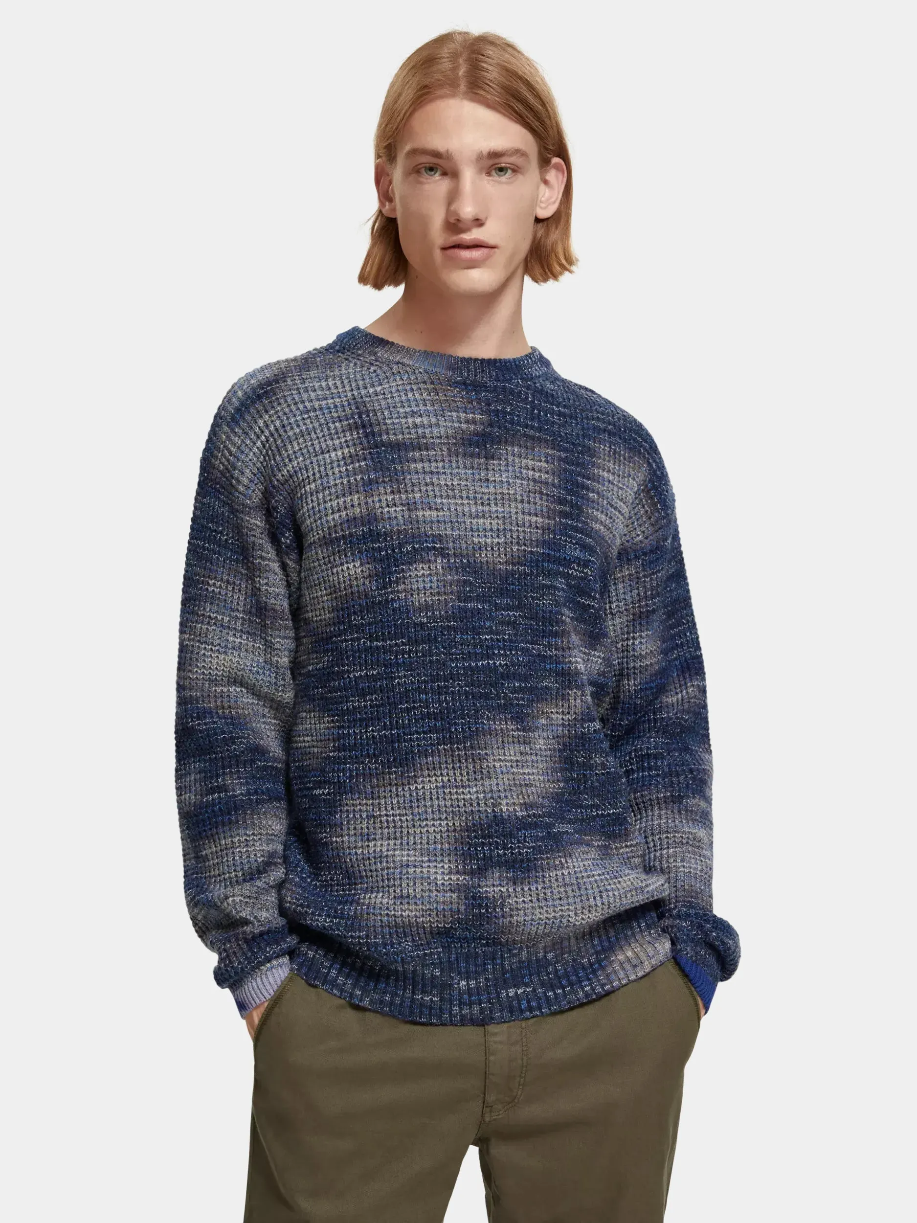 Waffle melange pullover sold by Scotch and Soda