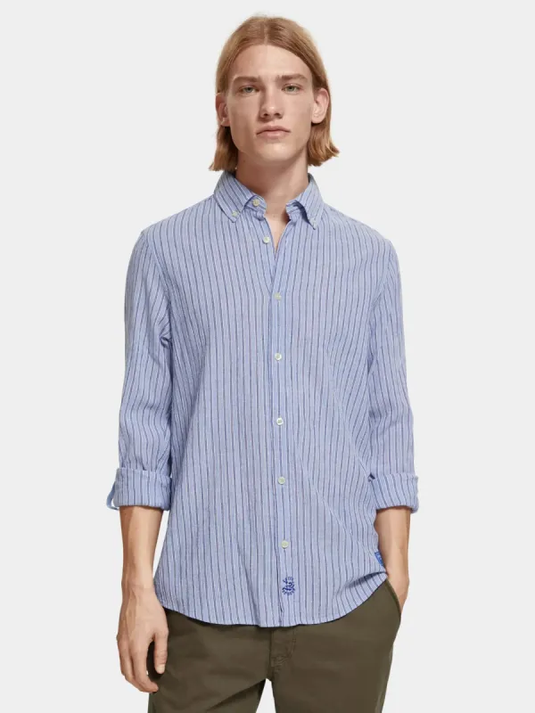 Crinkle striped shirt sold by Scotch and Soda