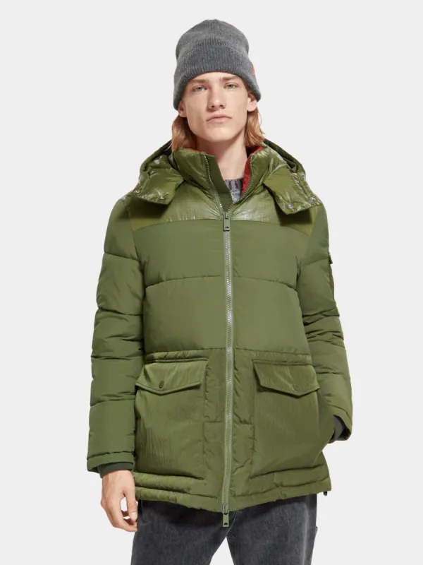 Mid-length puffer jacket sold by Scotch and Soda