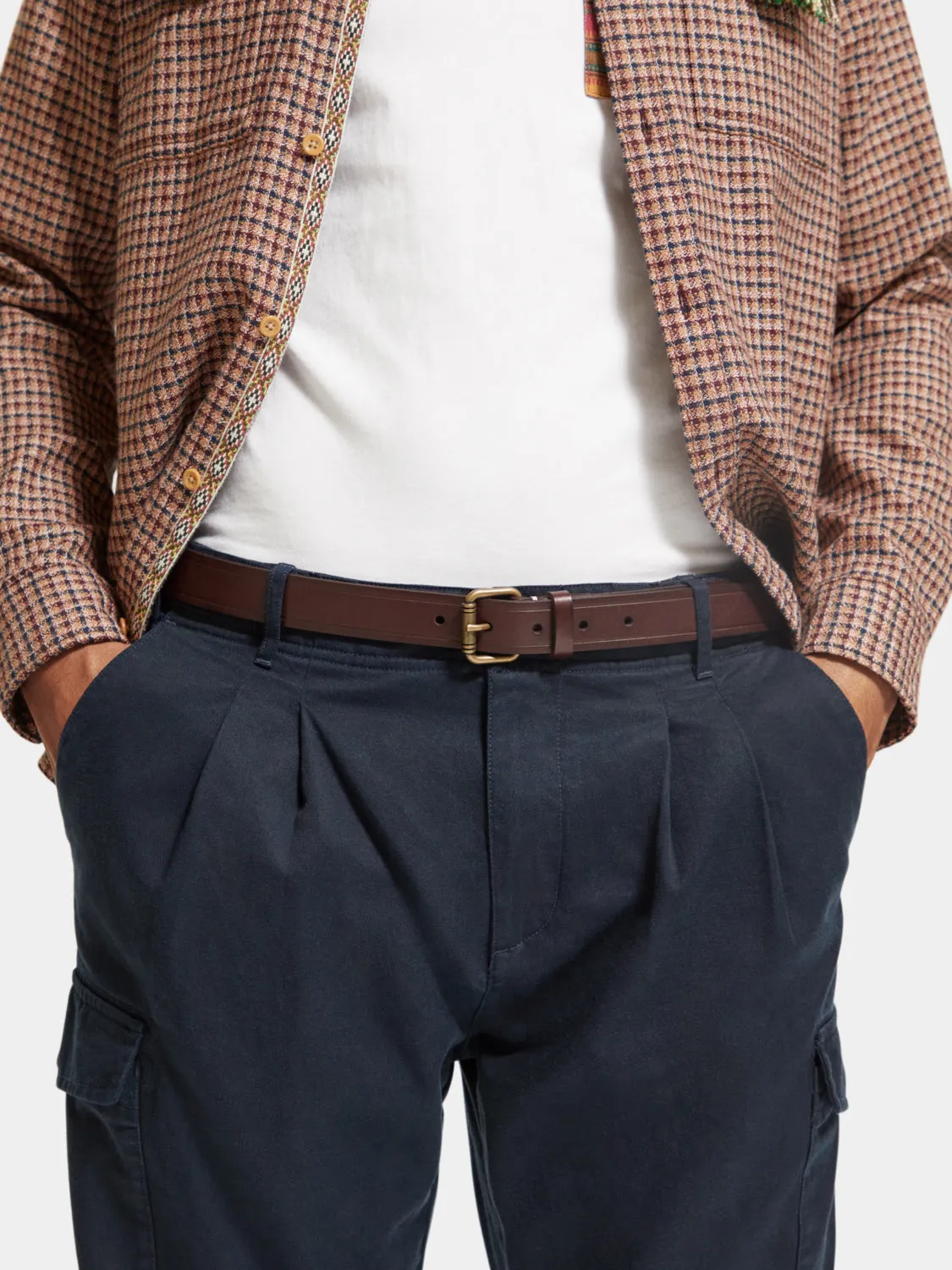 Raw edge leather belt sold by Scotch and Soda product image thumbnail 2