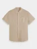 Regular-fit short sleeved linen shirt sold by Scotch and Soda