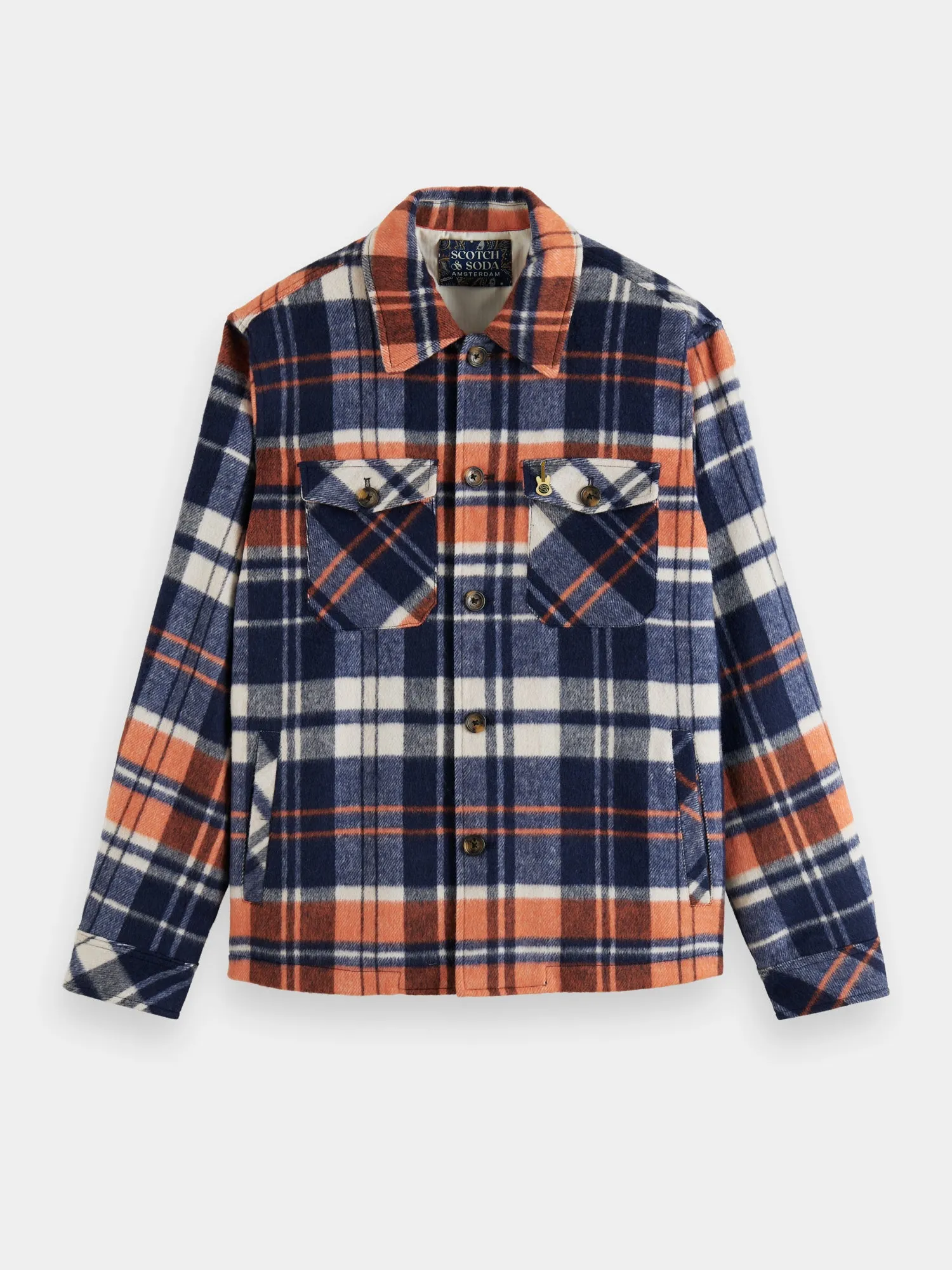 Checked wool-blend overshirt sold by Scotch and Soda product image thumbnail 2