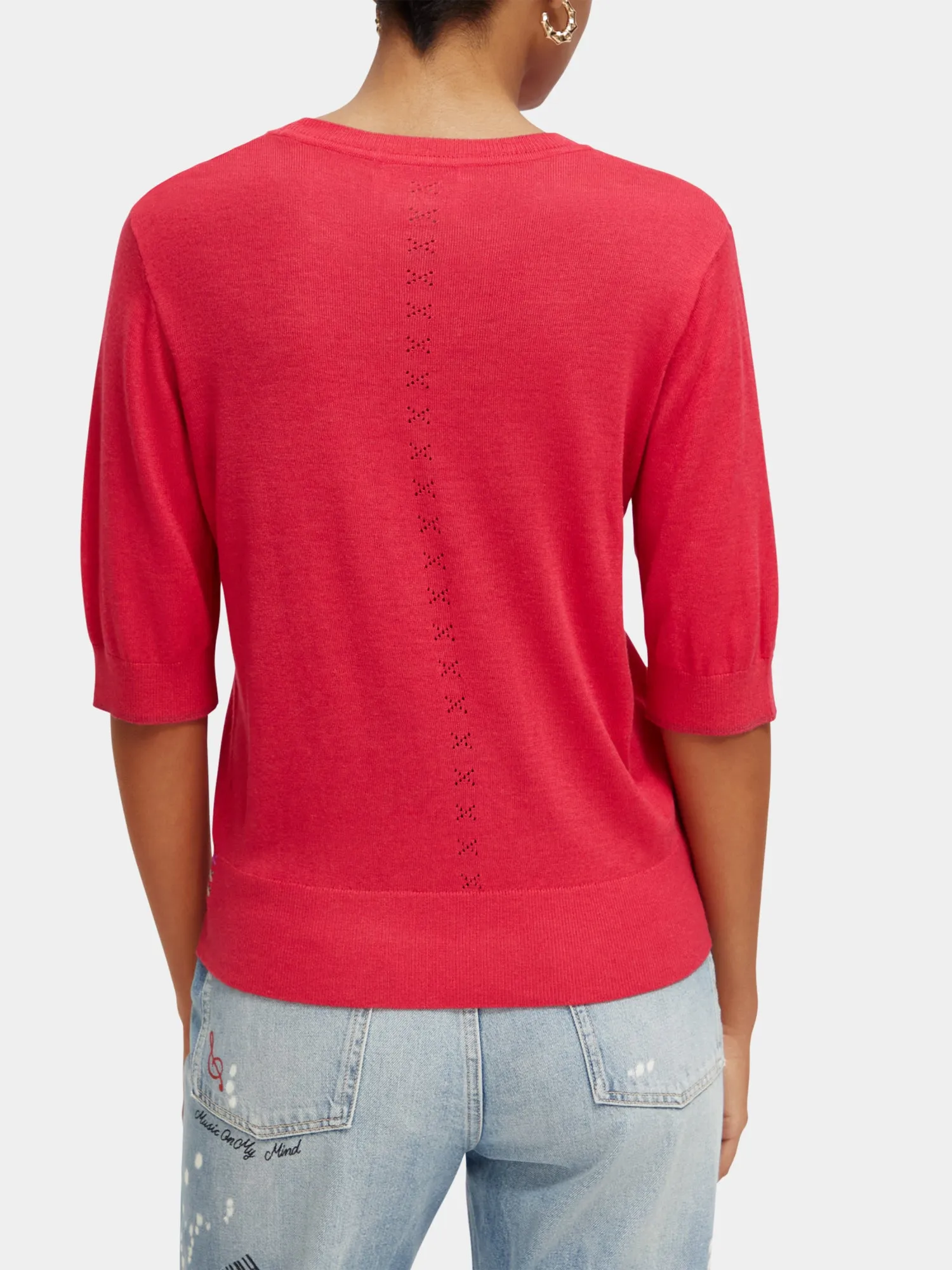 Short sleeved crewneck sweater sold by Scotch & Soda product image thumbnail 3