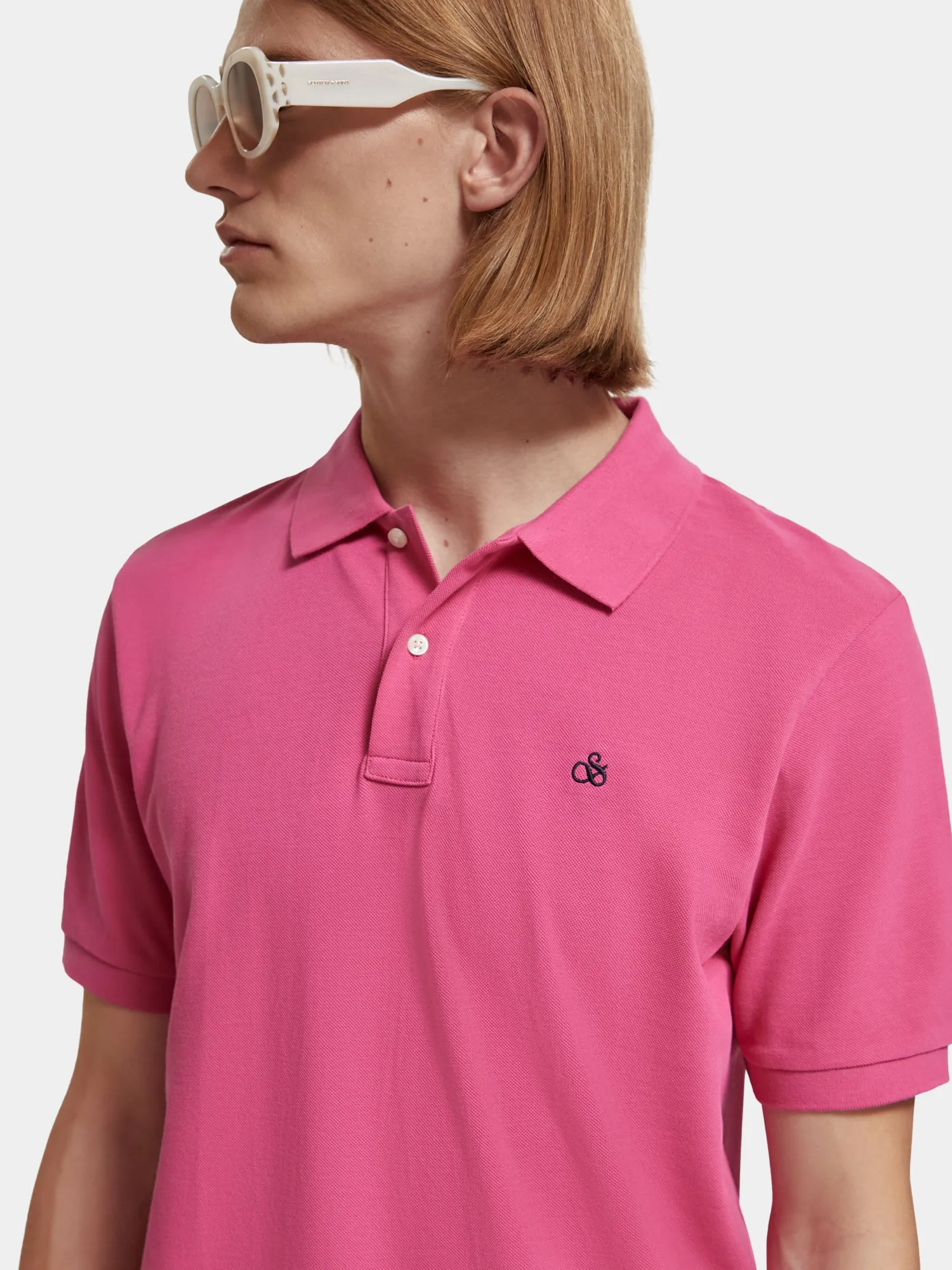 Organic cotton pique polo shirt sold by Scotch & Soda product image thumbnail 5