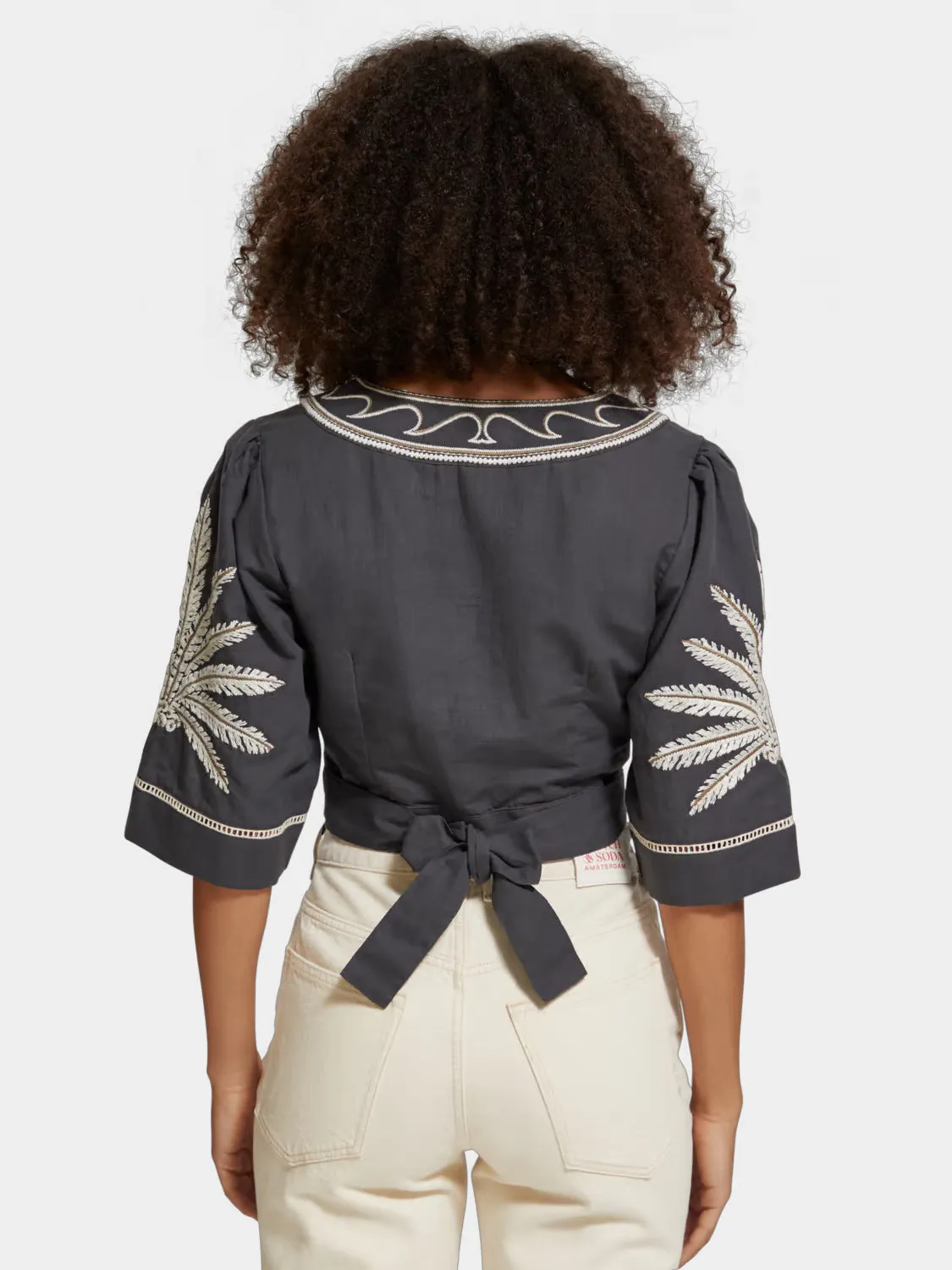 Embroidered crop top sold by Scotch and Soda product image thumbnail 3