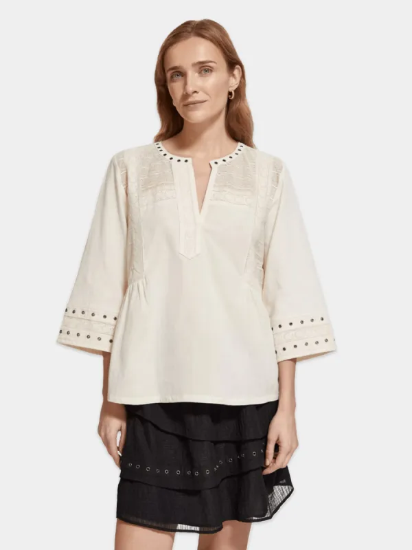 Top with eyelet details sold by Scotch and Soda