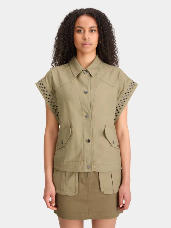 Festival jacket with eyelets sold by Scotch and Soda