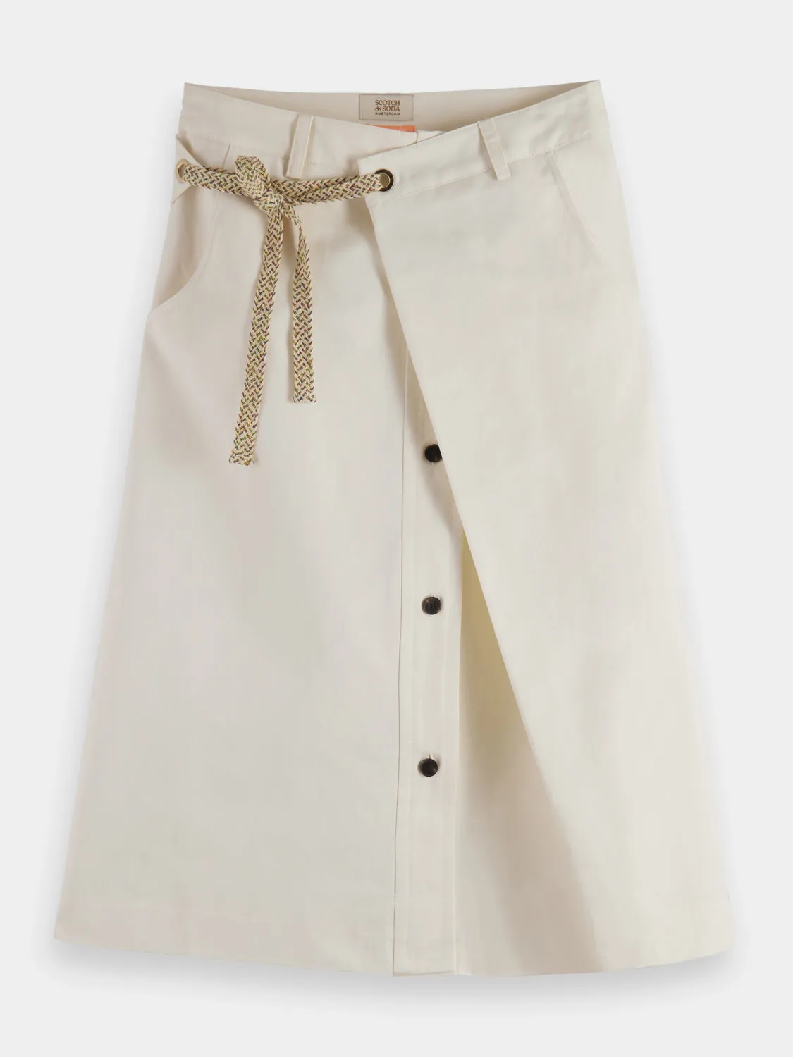 Wrap front midi skirt sold by Scotch and Soda product image thumbnail 2