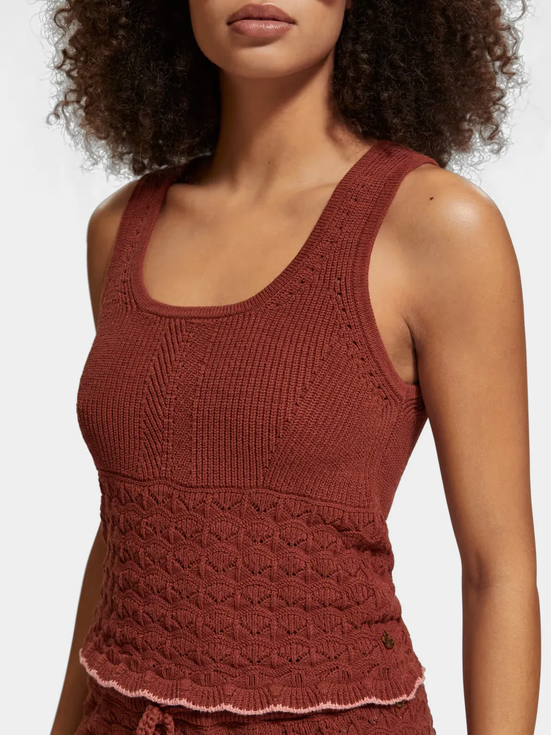 Pointelle knit tank sold by Scotch & Soda product image thumbnail 5