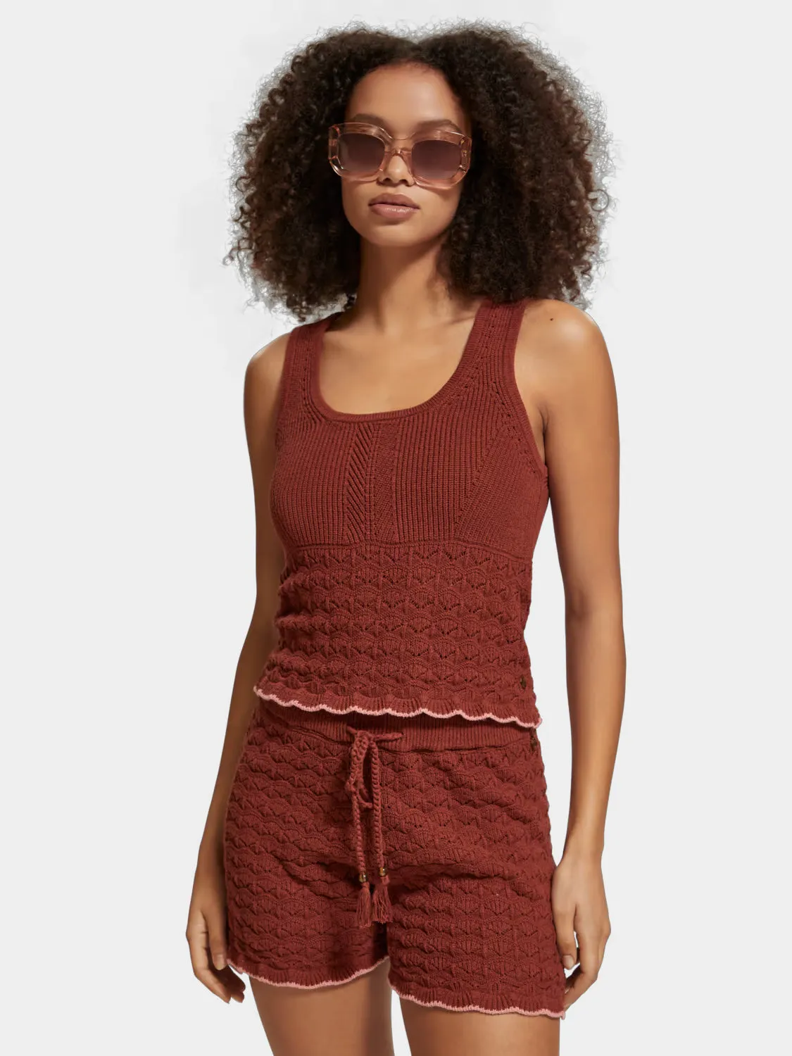 Pointelle knit tank sold by Scotch & Soda