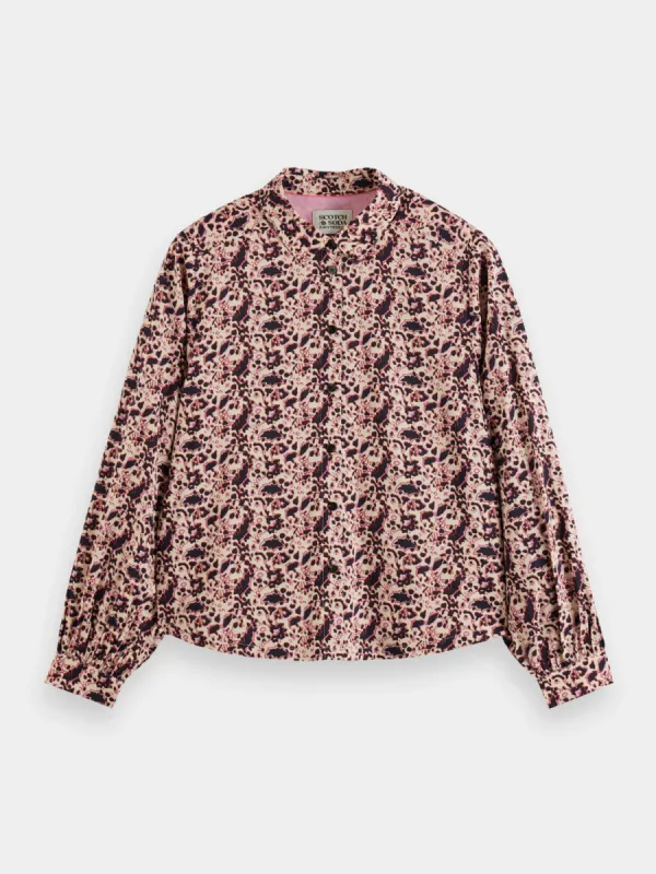 Printed balloon sleeve shirt sold by Scotch and Soda