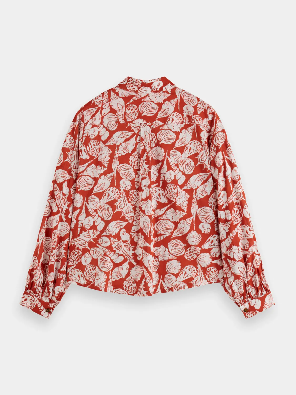 Printed balloon sleeve shirt sold by Scotch and Soda product image thumbnail 5