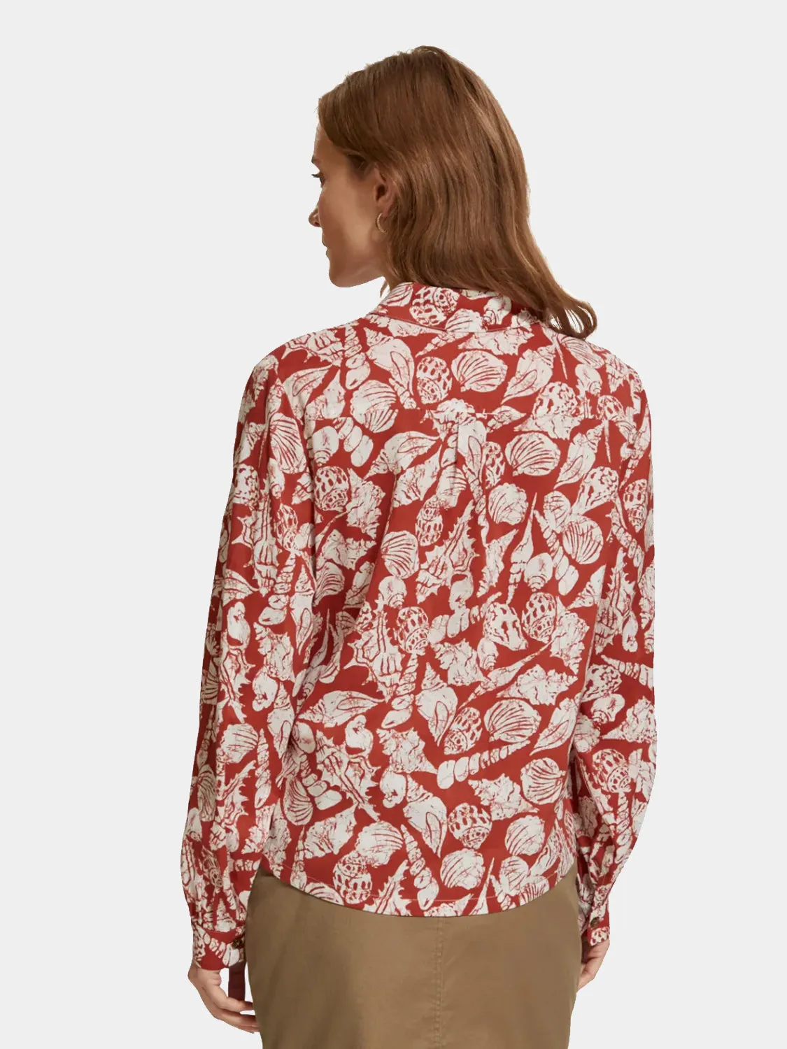 Printed balloon sleeve shirt sold by Scotch and Soda product image thumbnail 3