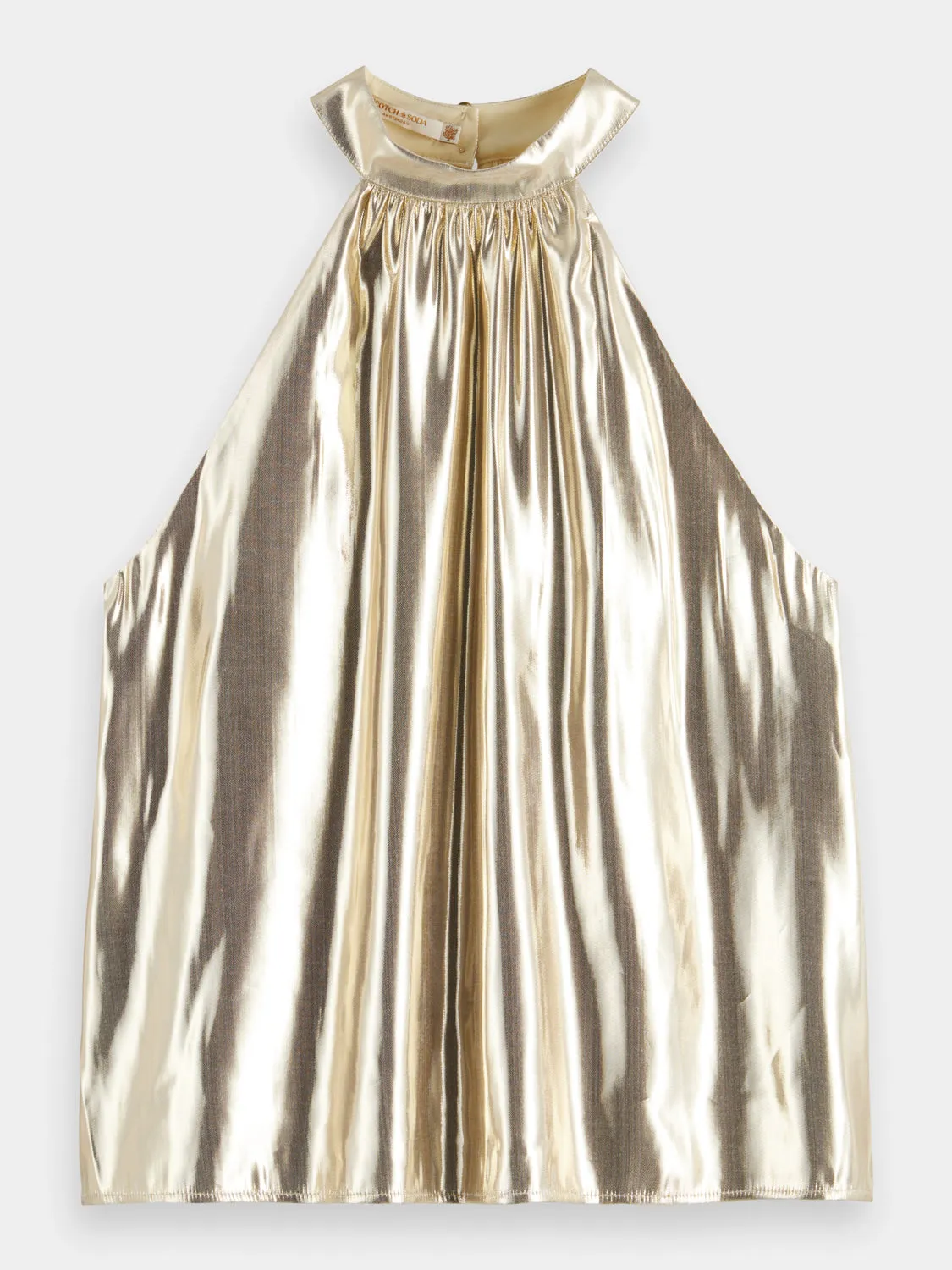 Golden halter top sold by Scotch & Soda