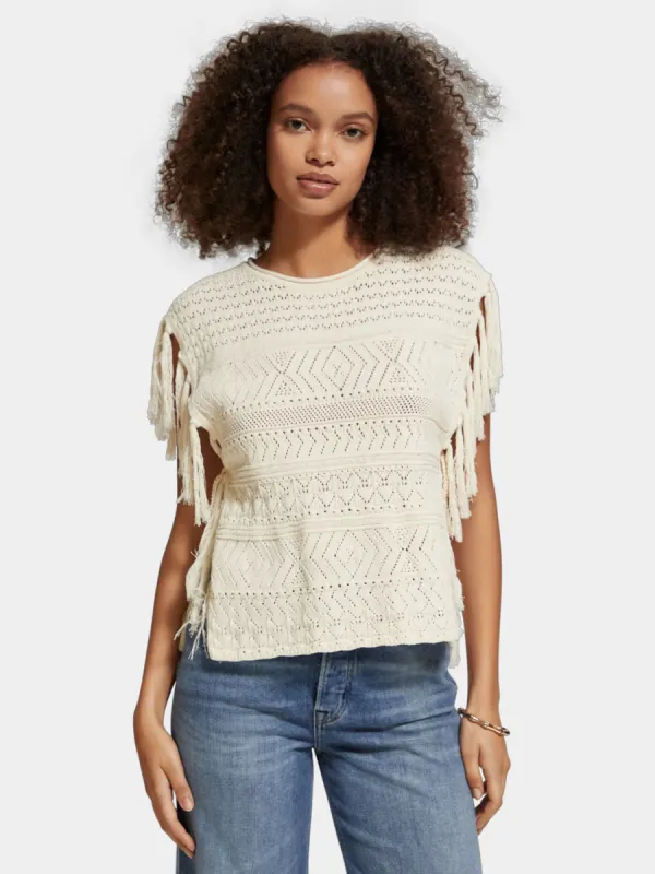 Pointelle stitch knitted tank made by Scotch & Soda