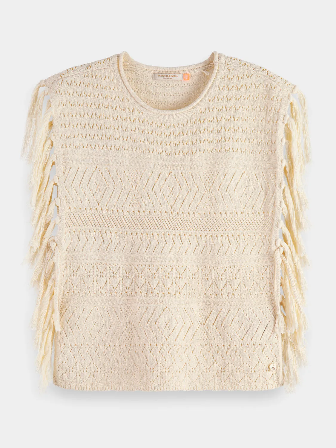 Pointelle stitch knitted tank sold by Scotch & Soda product image thumbnail 2