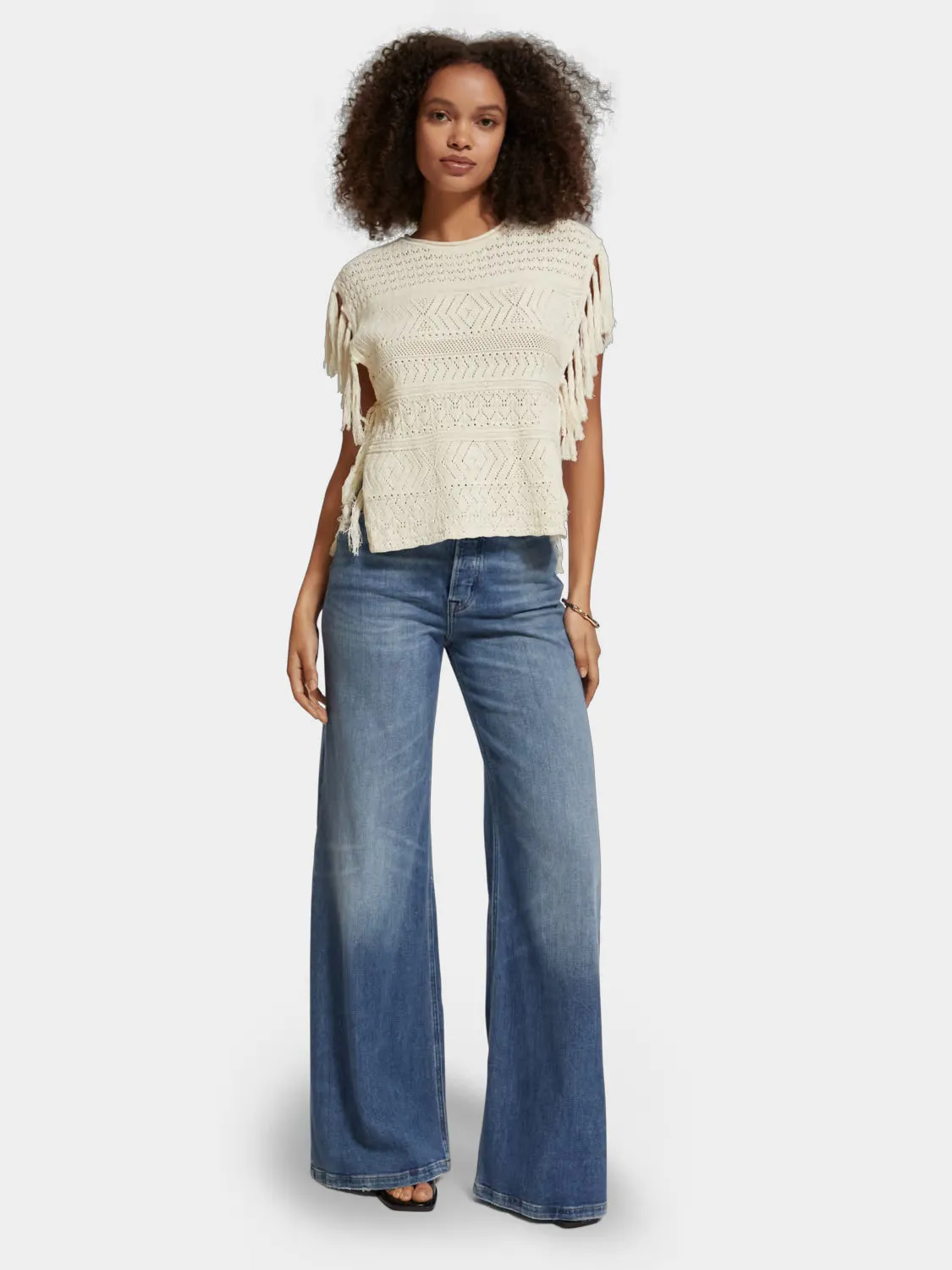 Pointelle stitch knitted tank sold by Scotch & Soda product image thumbnail 5