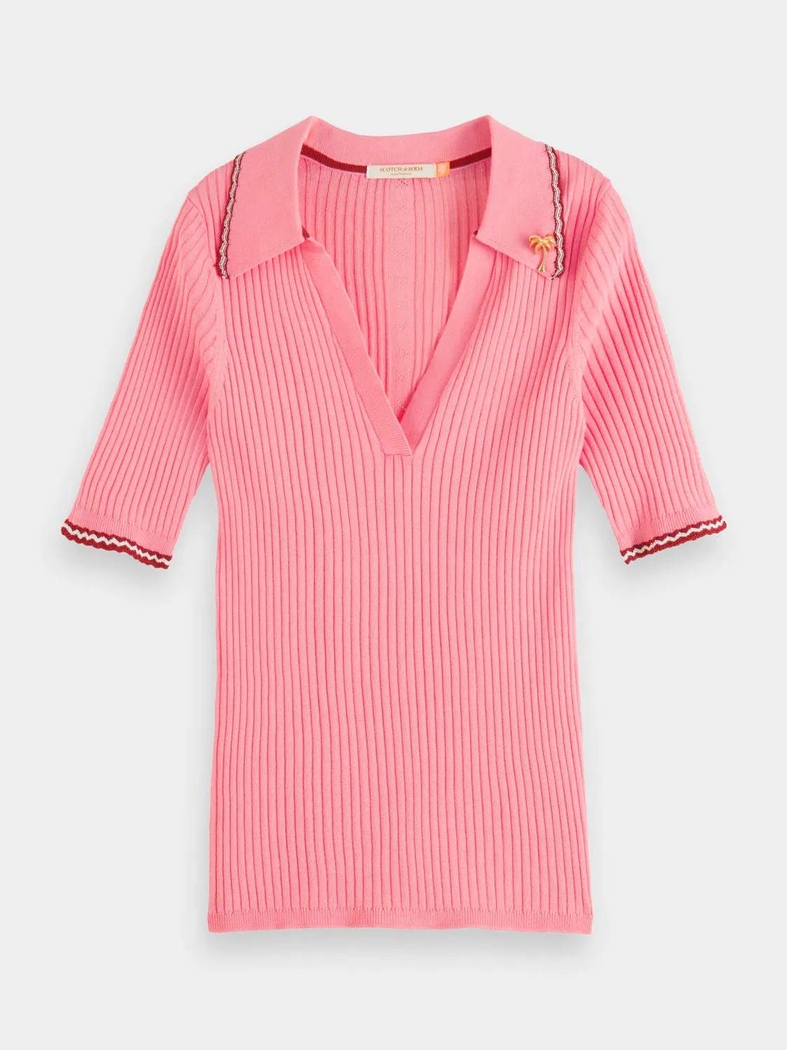 Rib collared knitted top sold by Scotch and Soda product image thumbnail 2