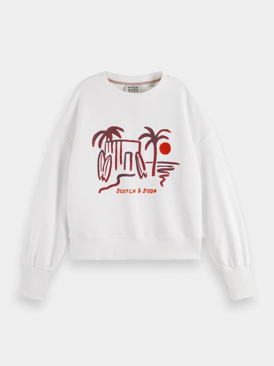 Slouchy graphic sweatshirt sold by Scotch & Soda product image thumbnail 2
