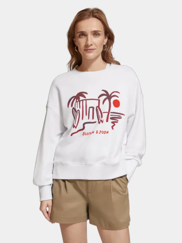 Slouchy graphic sweatshirt sold by Scotch and Soda