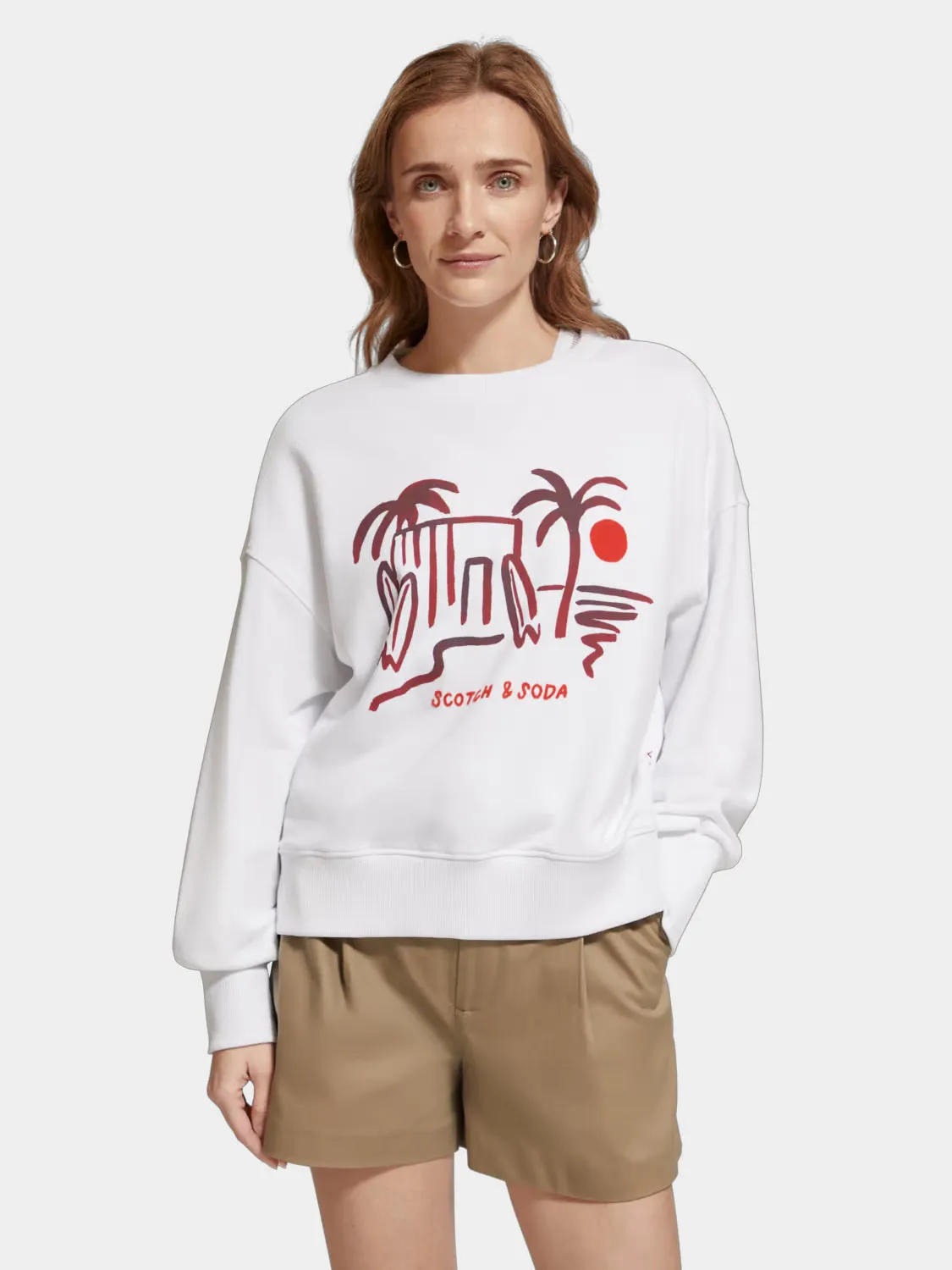 Slouchy graphic sweatshirt sold by Scotch & Soda
