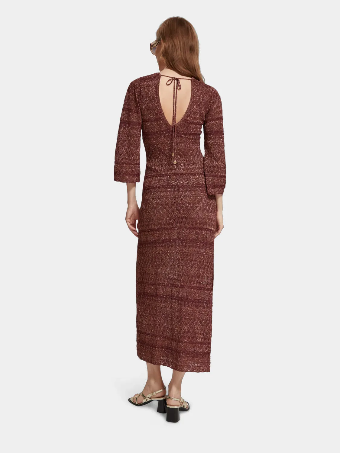 Metallic knit maxi dress sold by Scotch and Soda product image thumbnail 4
