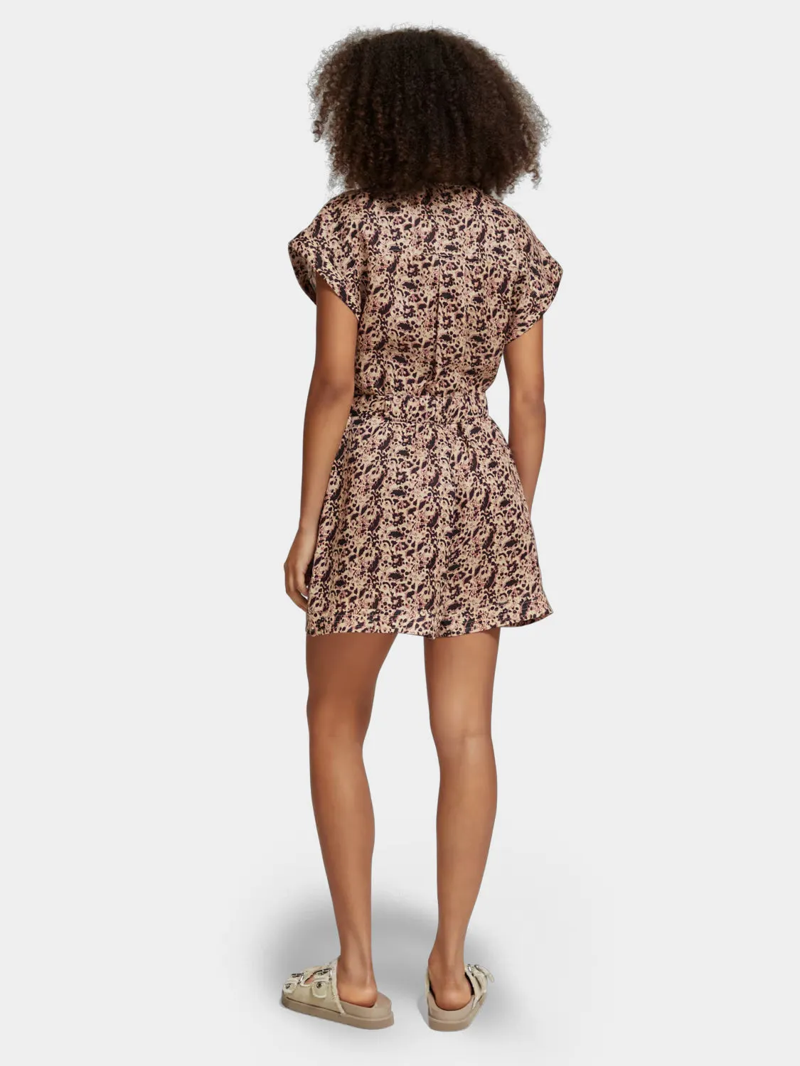Linen printed playsuit sold by Scotch and Soda product image thumbnail 3