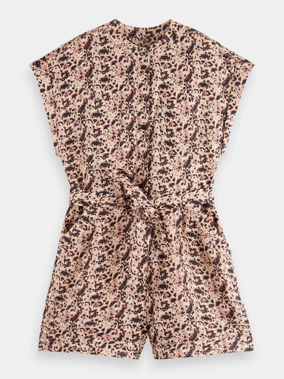 Linen printed playsuit sold by Scotch and Soda product image thumbnail 2