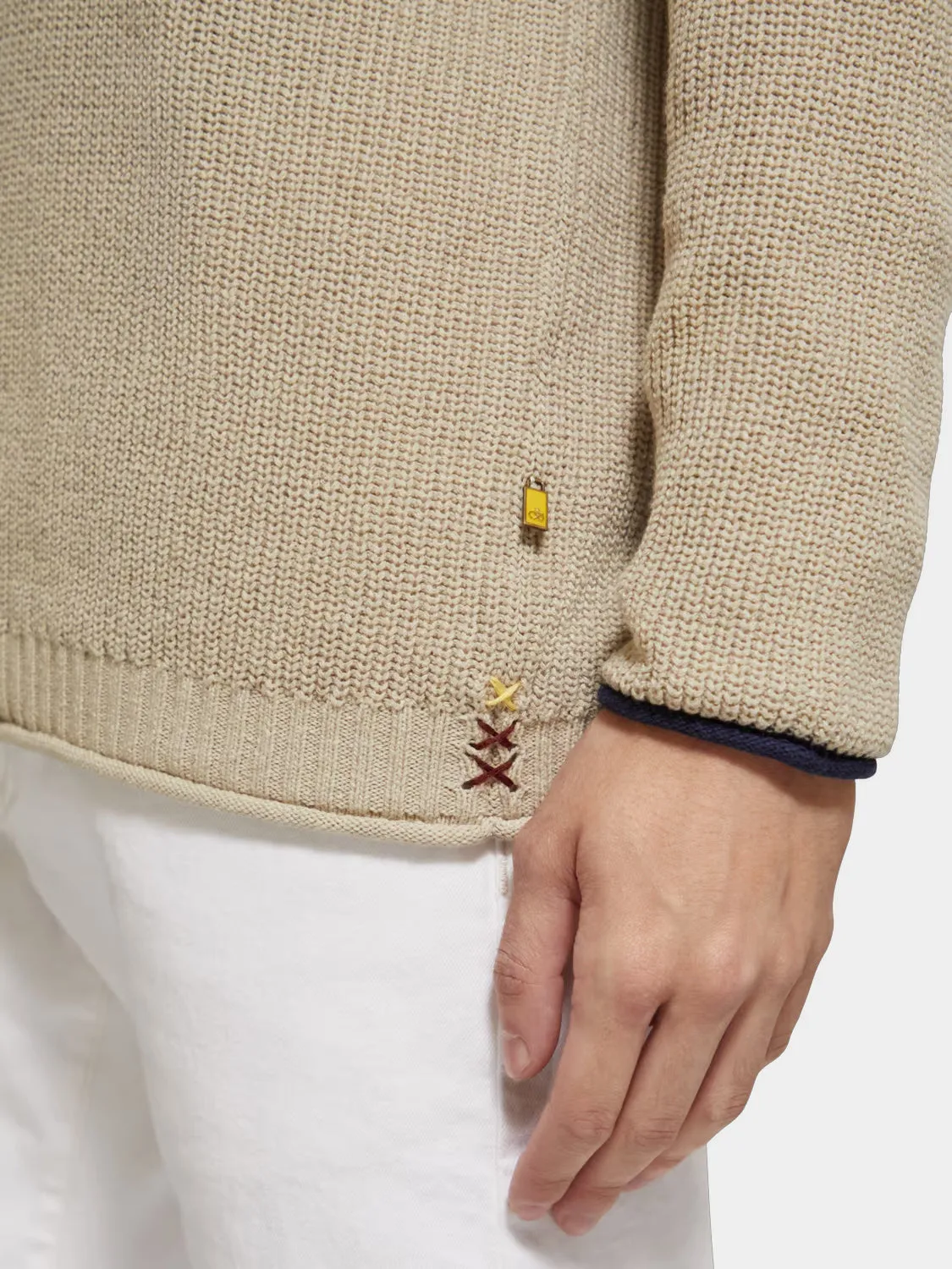 Long sleeved knit polo sold by Scotch & Soda product image thumbnail 4