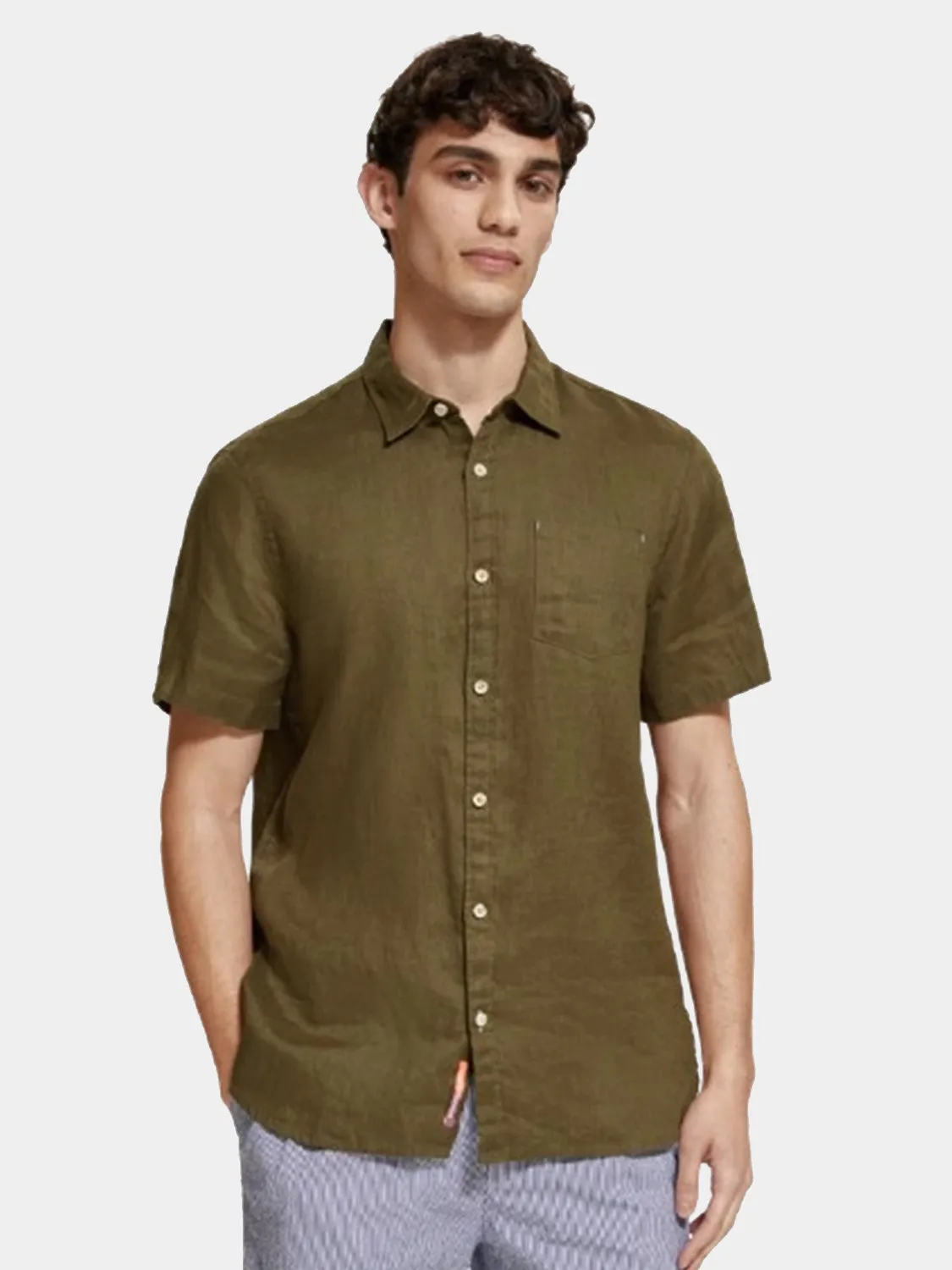Short sleeved linen shirt sold by Scotch and Soda