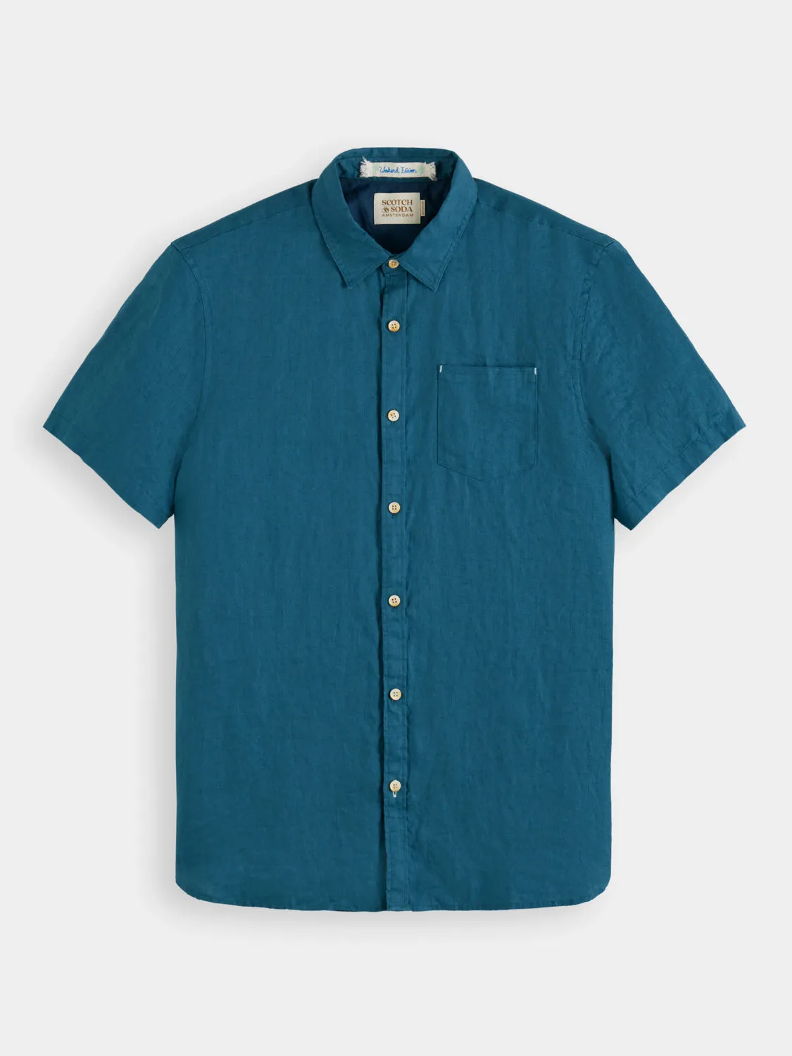 Short sleeved linen shirt sold by Scotch and Soda