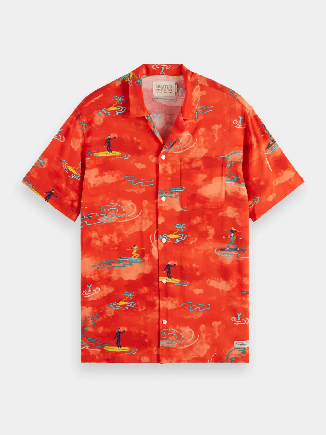 Printed viscose shirt sold by Scotch & Soda product image thumbnail 2