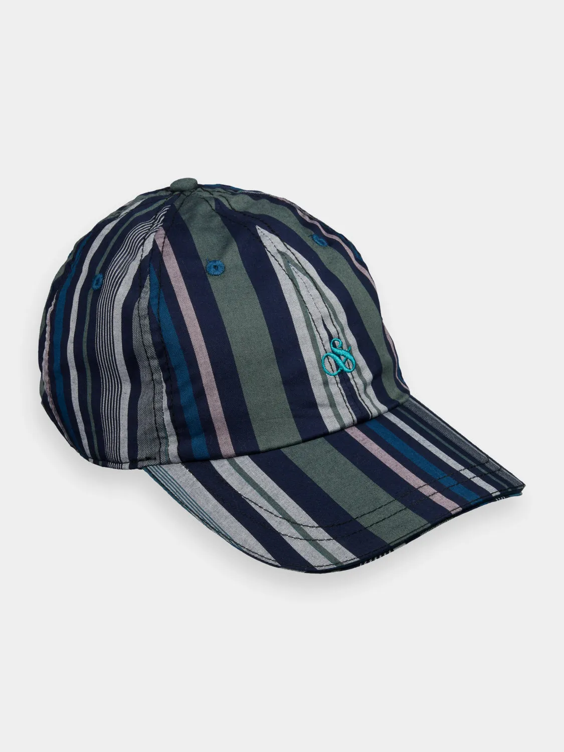Woven twill striped cap sold by Scotch & Soda