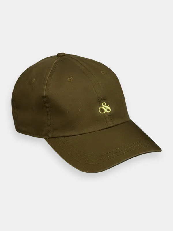 Twill embroidered logo cap sold by Scotch and Soda