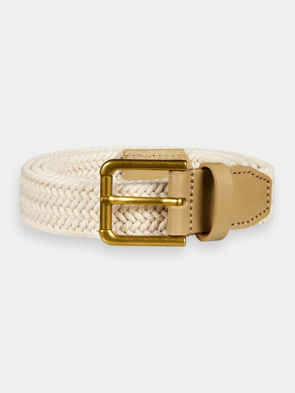 Leather trimmed & braided belt sold by Scotch and Soda