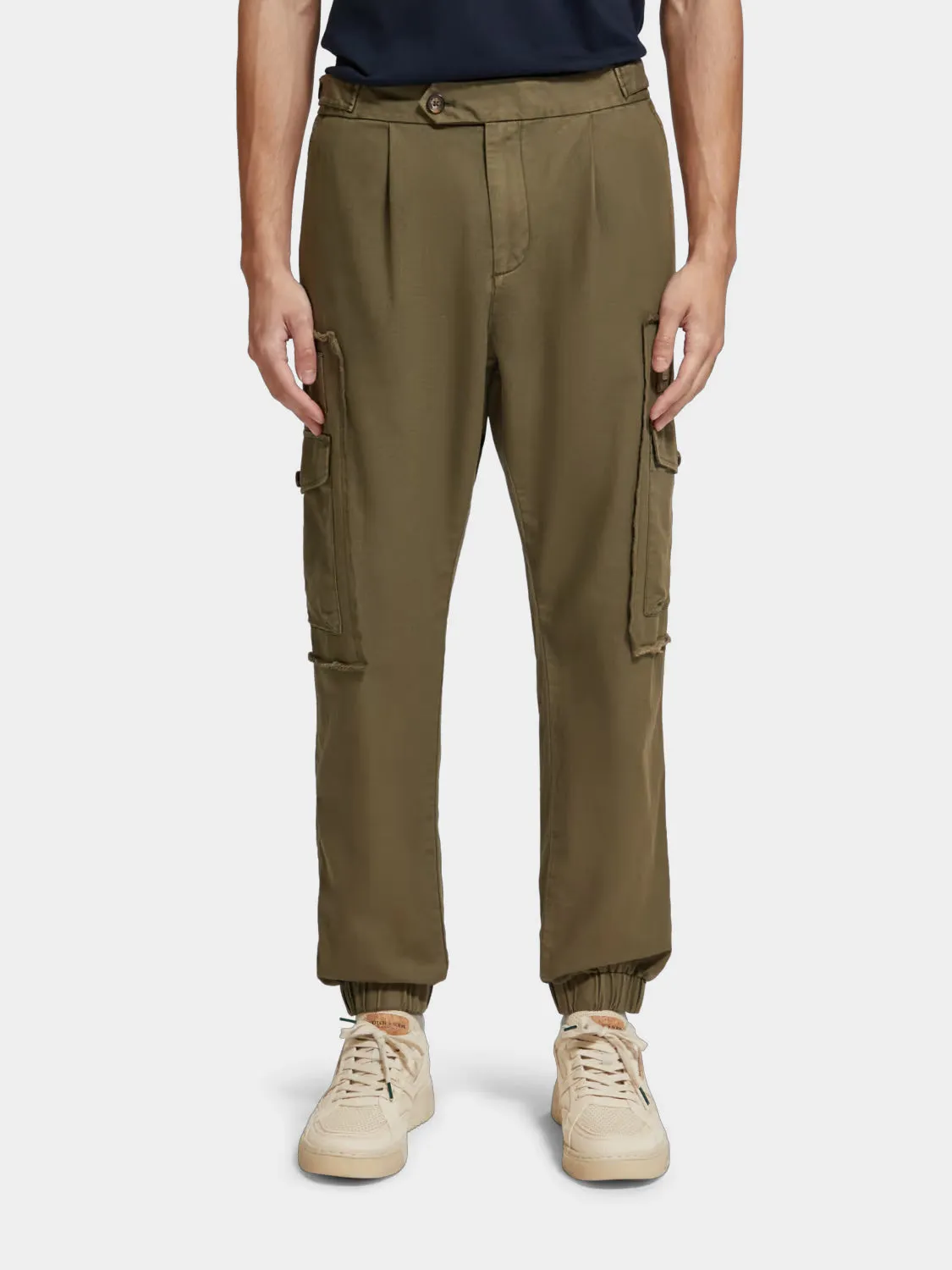 Garment-dyed cargo joggers sold by Scotch and Soda