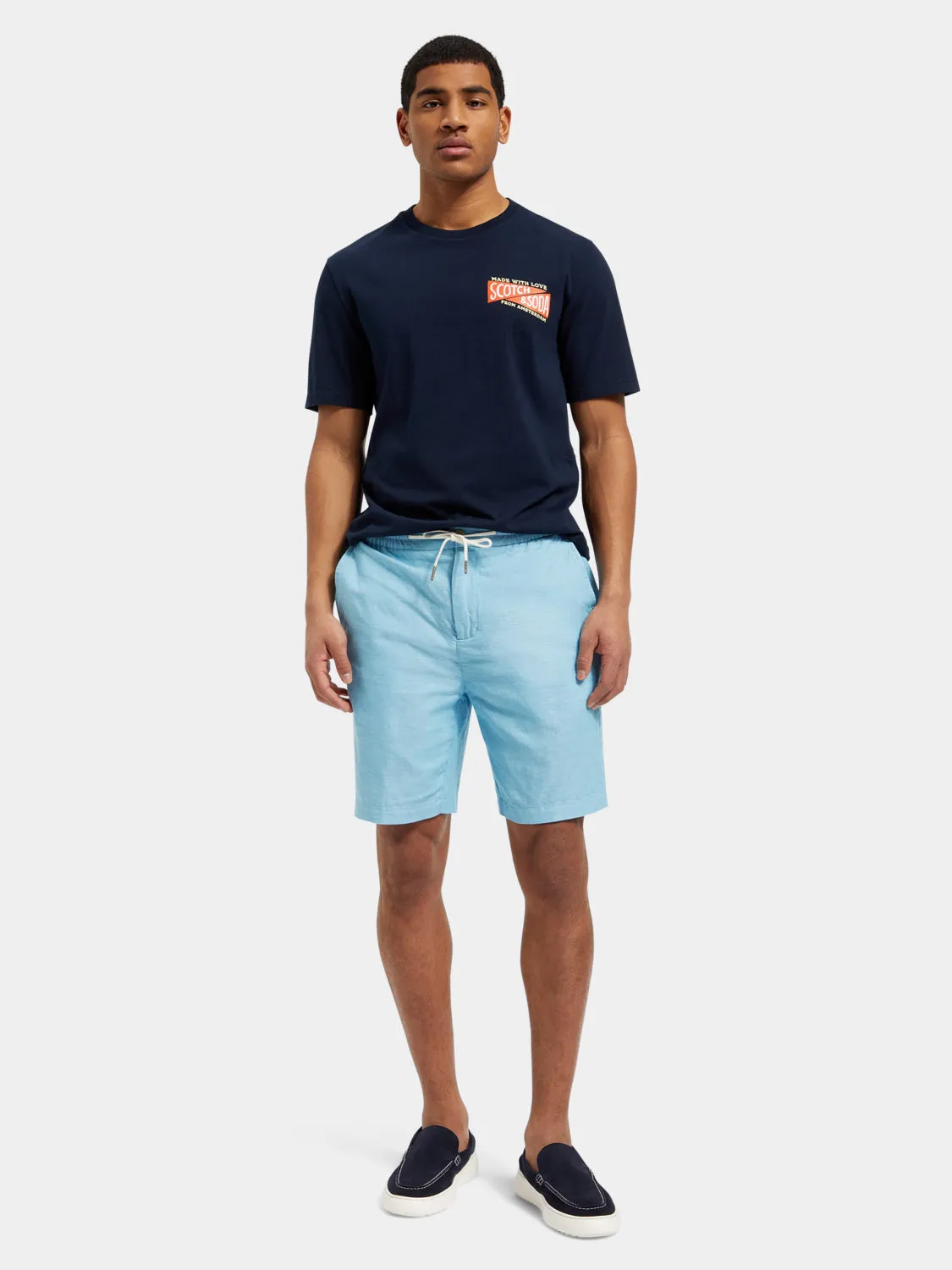 Fave cotton-linen shorts sold by Scotch and Soda product image thumbnail 5