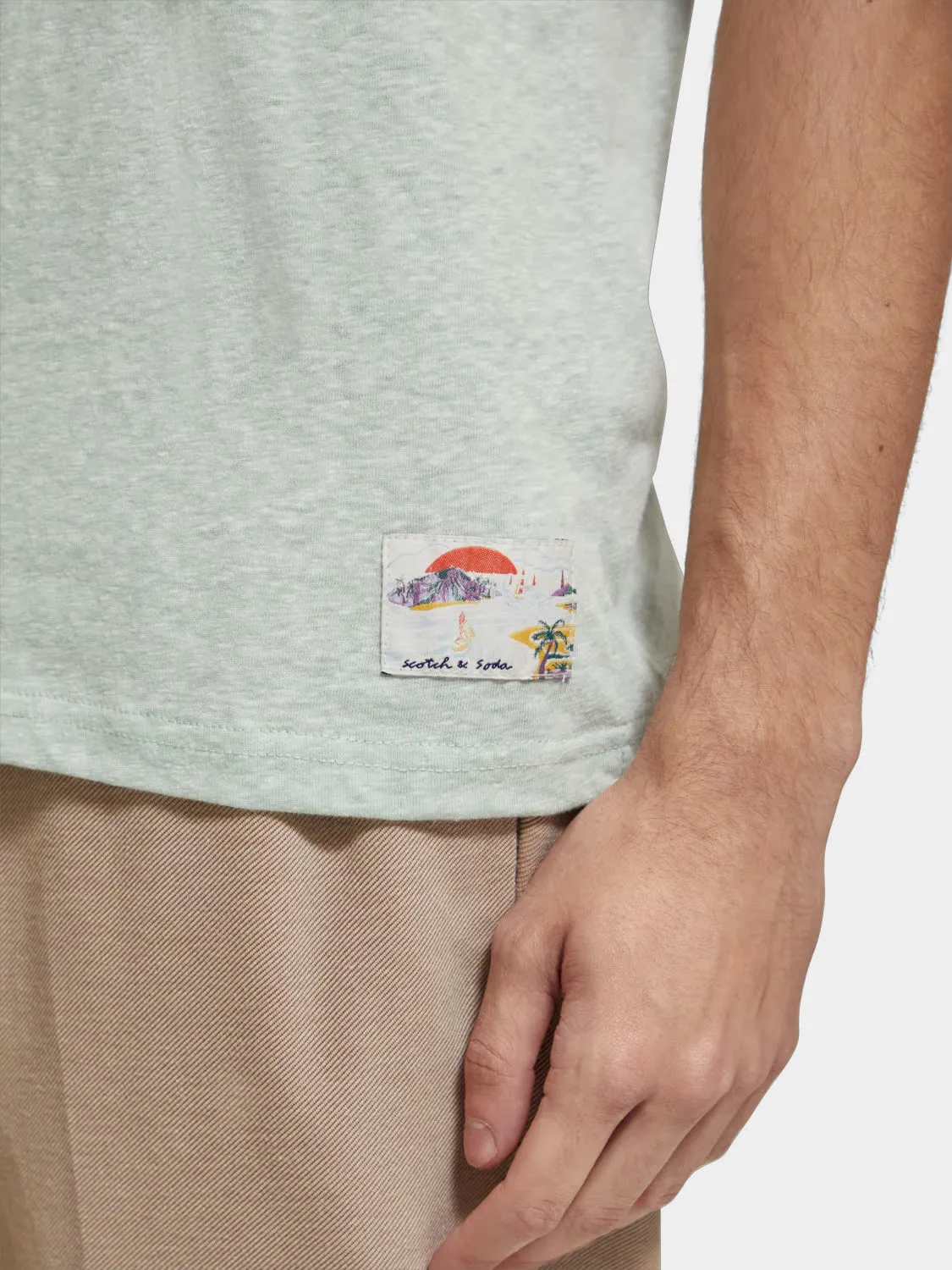Melange crewneck t-shirt sold by Scotch & Soda product image thumbnail 5