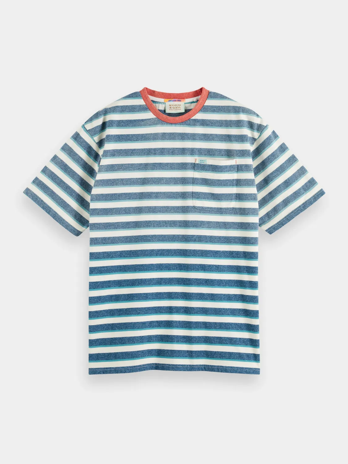 Yarn-dyed striped pocket t-shirt sold by Scotch and Soda product image thumbnail 2