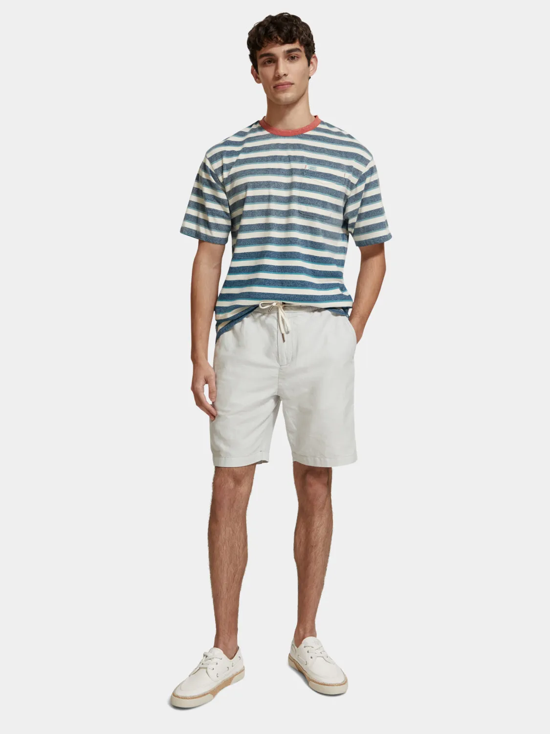 Yarn-dyed striped pocket t-shirt sold by Scotch and Soda product image thumbnail 3