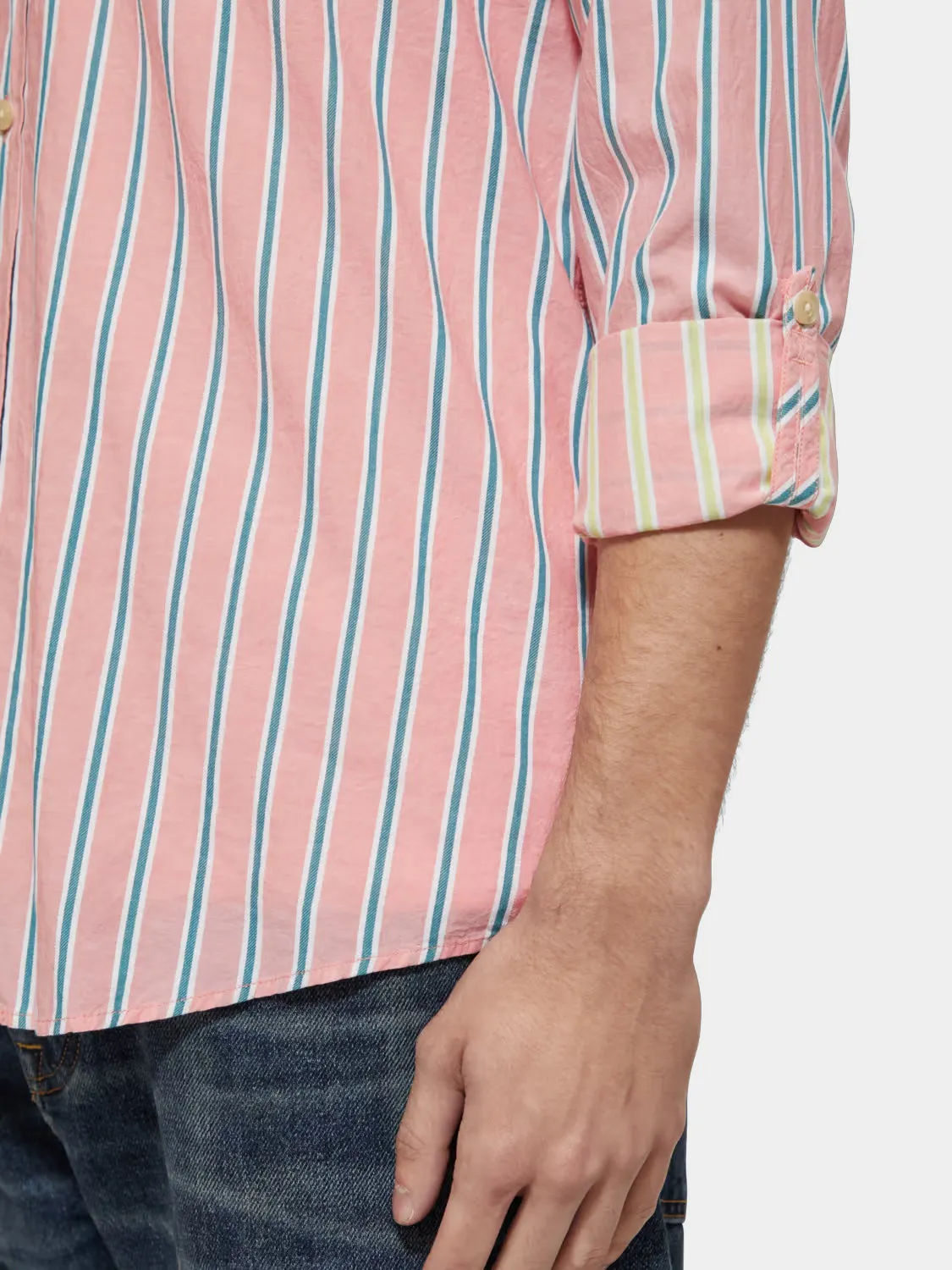 Dobby striped shirt sold by Scotch and Soda product image thumbnail 4